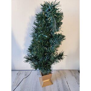 Golden base AS IS pine tree Xmas tabletop home decor figure unique